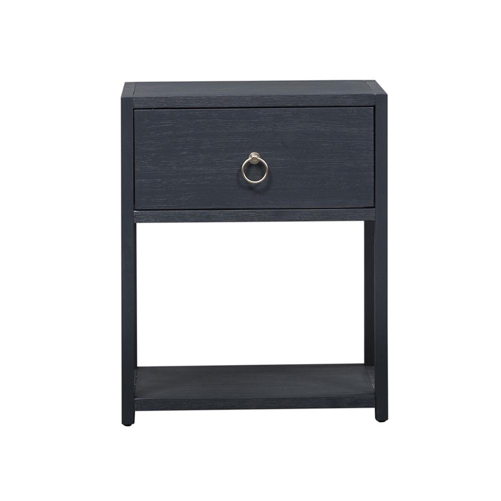 East End 1 Shelf Accent Table in Wirebrushed Denim