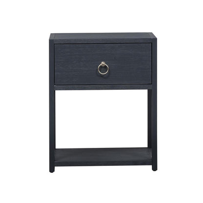 East End 1 Shelf Accent Table in Wirebrushed Denim