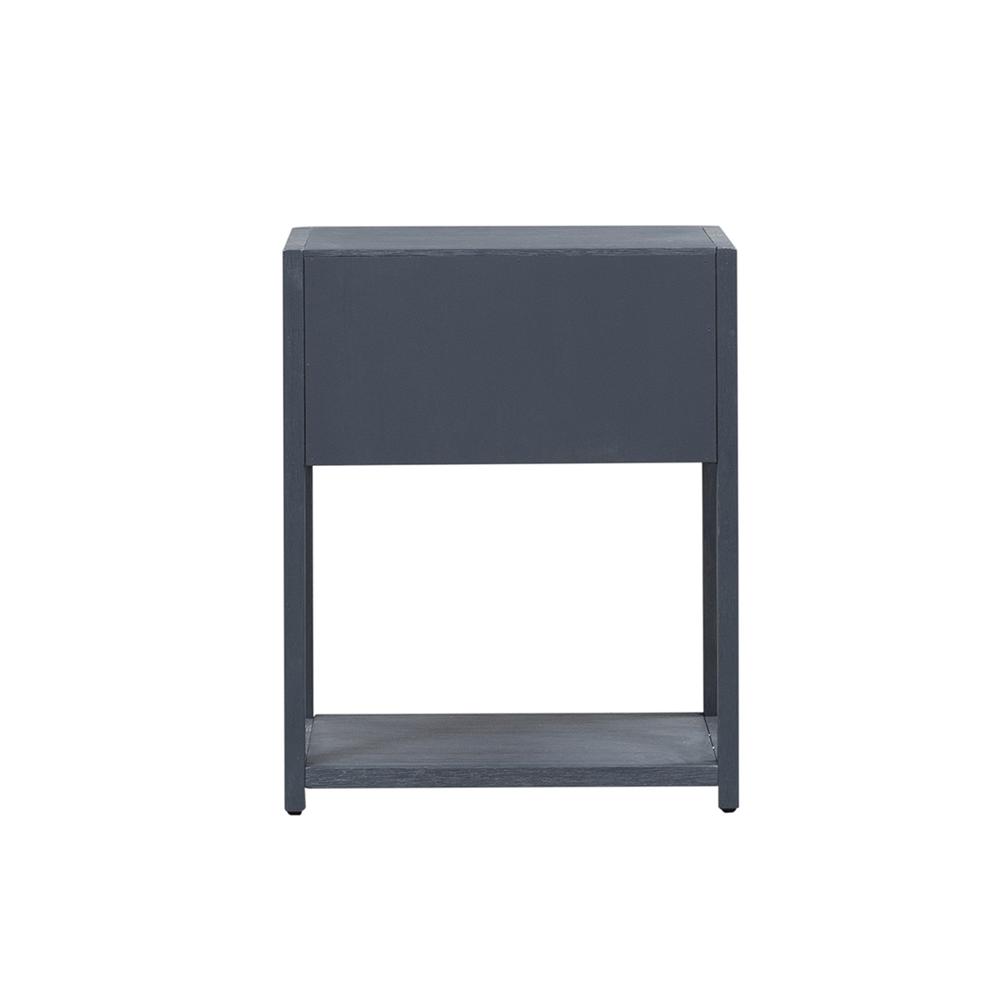 East End 1 Shelf Accent Table in Wirebrushed Denim