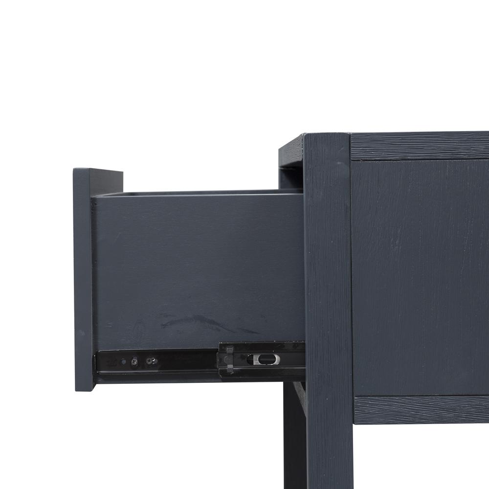 East End 1 Shelf Accent Table in Wirebrushed Denim