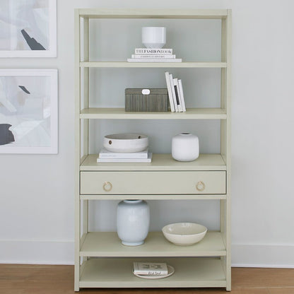 East End Accent Bookcase for Living Room Home Office - Green Mist
