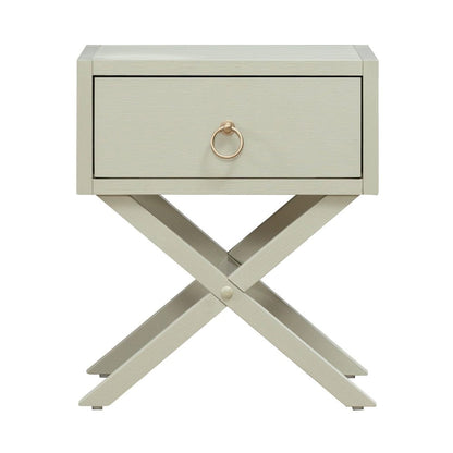 East End 1 Drawer Accent Table for Living Room Home Storage - Green Mist