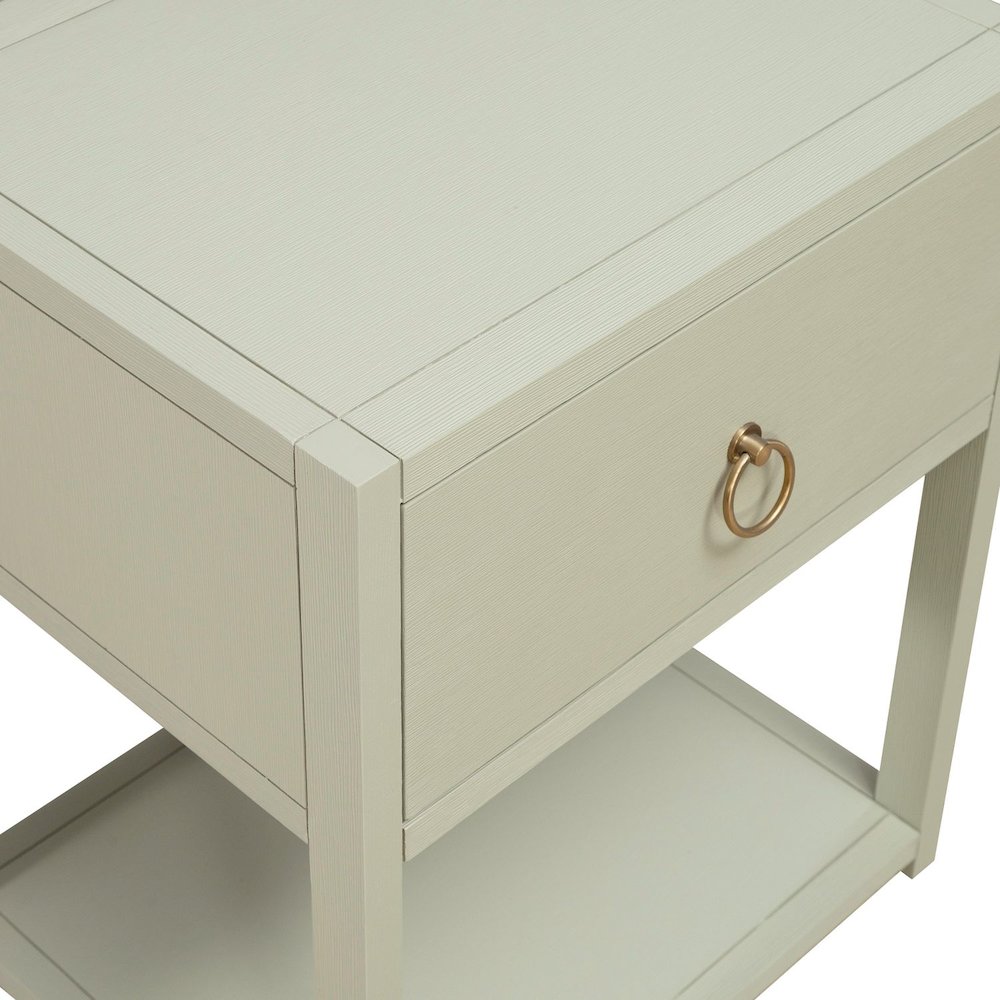 East End Shelf Accent Table for Living Room Home Storage - Green Mist
