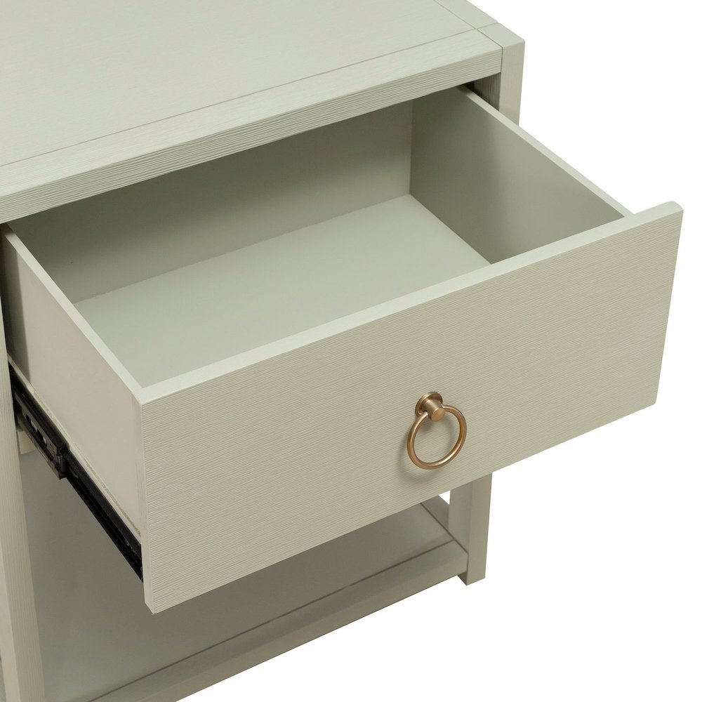 East End Shelf Accent Table for Living Room Home Storage - Green Mist