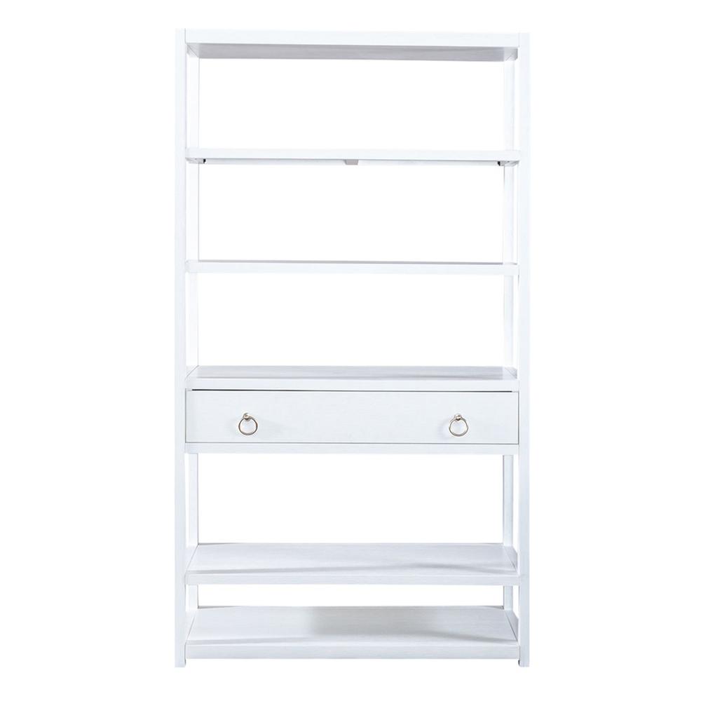 East End Accent Bookcase in Wirebrushed White
