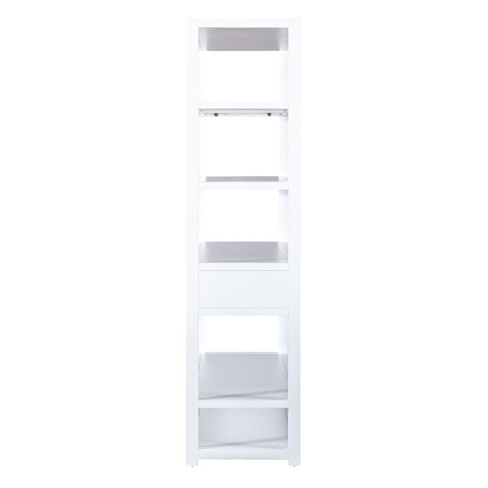 East End Accent Bookcase in Wirebrushed White