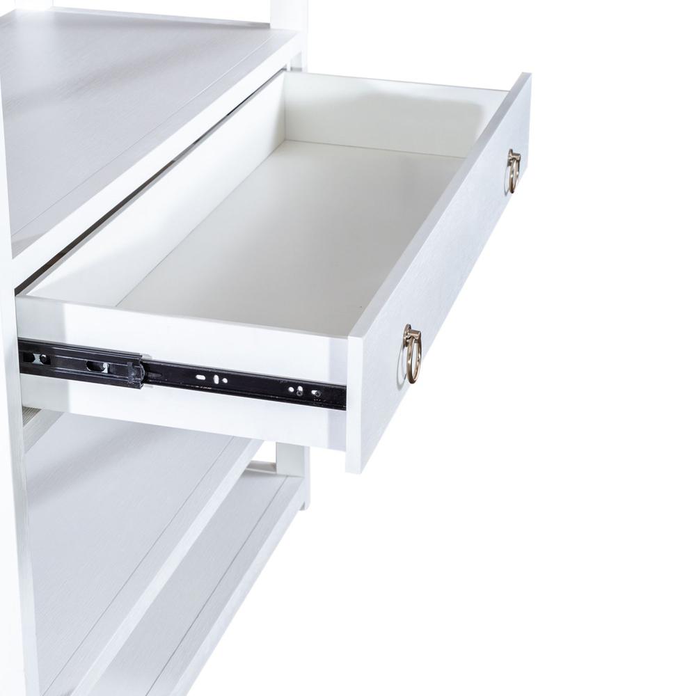 East End Accent Bookcase in Wirebrushed White