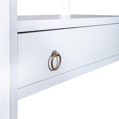 East End Accent Bookcase in Wirebrushed White