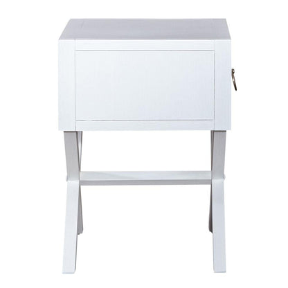 East End 1 Drawer Accent Table in Wirebrushed White
