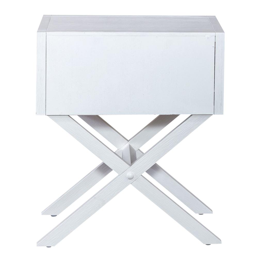 East End 1 Drawer Accent Table in Wirebrushed White