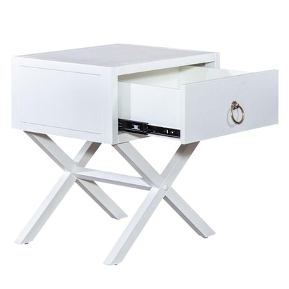 East End 1 Drawer Accent Table in Wirebrushed White