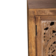 Marisol 74 Inch 4 Door Accent TV Stand in Weathered Honey