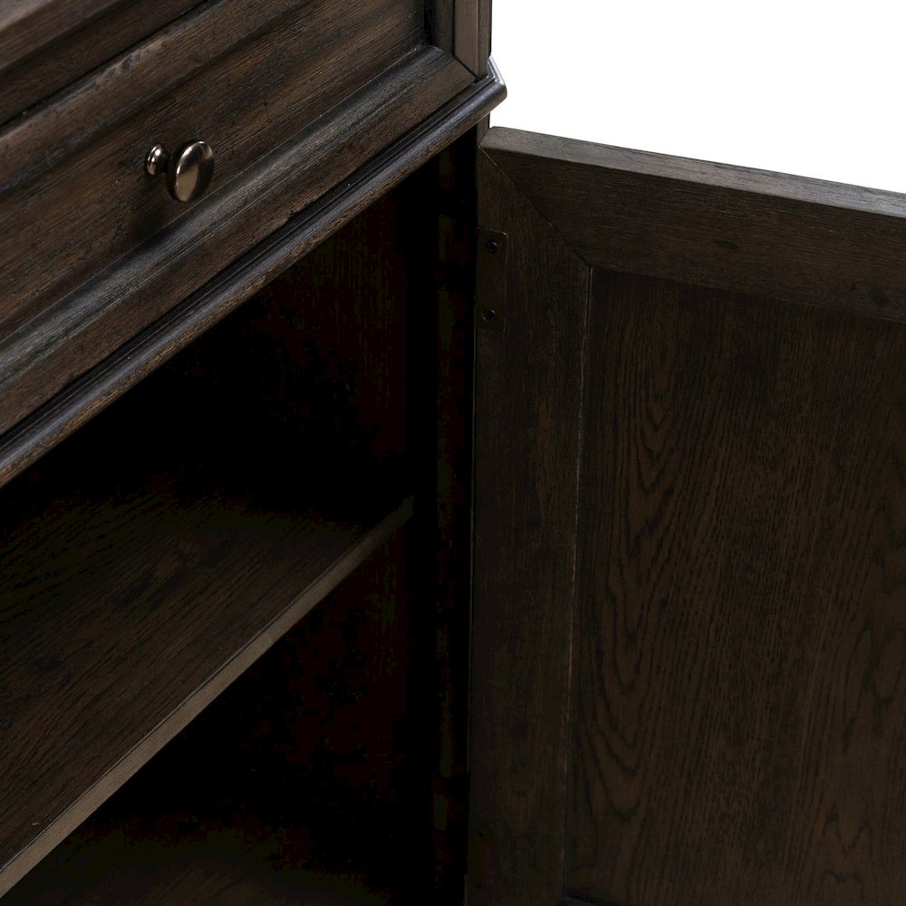 Grant Park Dining Room Wine Rack Buffet  - White Oak Veneers -  Cappuccino Brown
