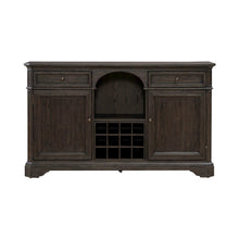 Grant Park Dining Room Wine Rack Buffet  - White Oak Veneers -  Cappuccino Brown