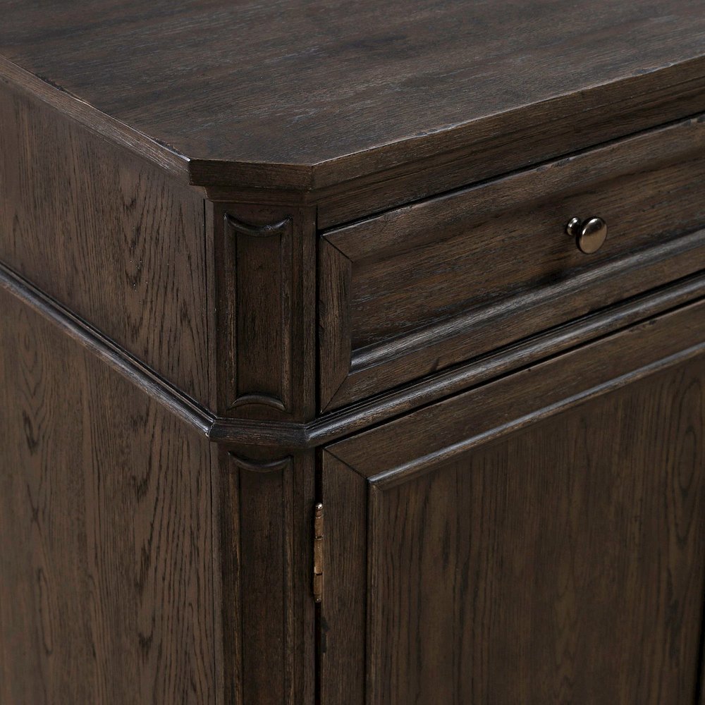 Grant Park Dining Room Wine Rack Buffet  - White Oak Veneers -  Cappuccino Brown
