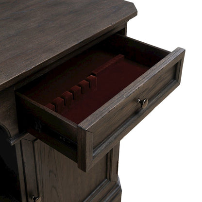 Grant Park Dining Room Wine Rack Buffet  - White Oak Veneers -  Cappuccino Brown