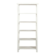 Trellis Lane Accent Bookcase in Weathered White, Black