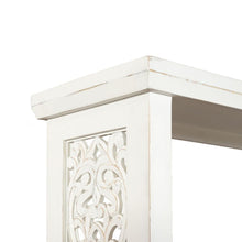 Trellis Lane Accent Bookcase in Weathered White, Black