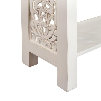 Trellis Lane Accent Bookcase in Weathered White, Black