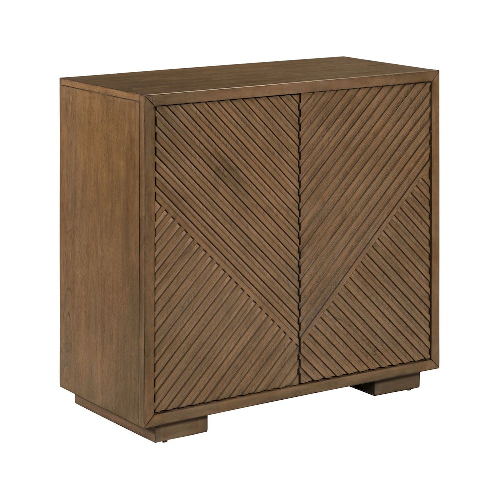 Easton Storage 2 Door Accent Cabinet Modern Design - Urban Bronze Walnut Wood