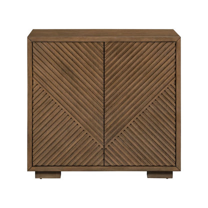 Easton Storage 2 Door Accent Cabinet Modern Design - Urban Bronze Walnut Wood
