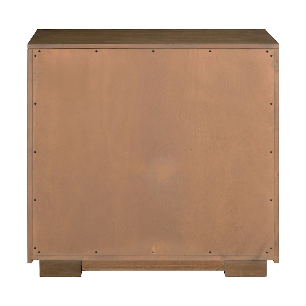 Easton Storage 2 Door Accent Cabinet Modern Design - Urban Bronze Walnut Wood
