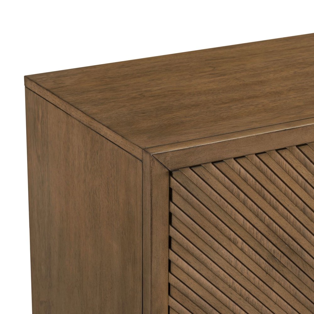 Easton Storage 2 Door Accent Cabinet Modern Design - Urban Bronze Walnut Wood