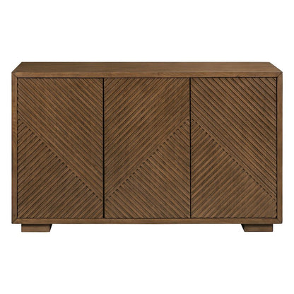 Easton Storage 3 Door Accent Cabinet Modern Design - Urban Bronze Walnut Wood
