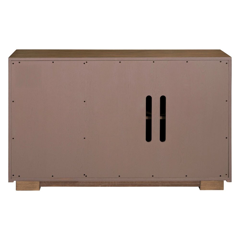 Easton Storage 3 Door Accent Cabinet Modern Design - Urban Bronze Walnut Wood