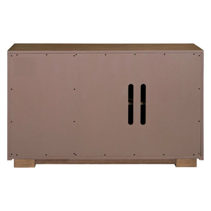 Easton Storage 3 Door Accent Cabinet Modern Design - Urban Bronze Walnut Wood