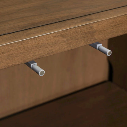 Easton Storage 3 Door Accent Cabinet Modern Design - Urban Bronze Walnut Wood