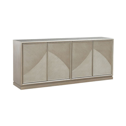 Dahlia Accent Console - Champagne Silver