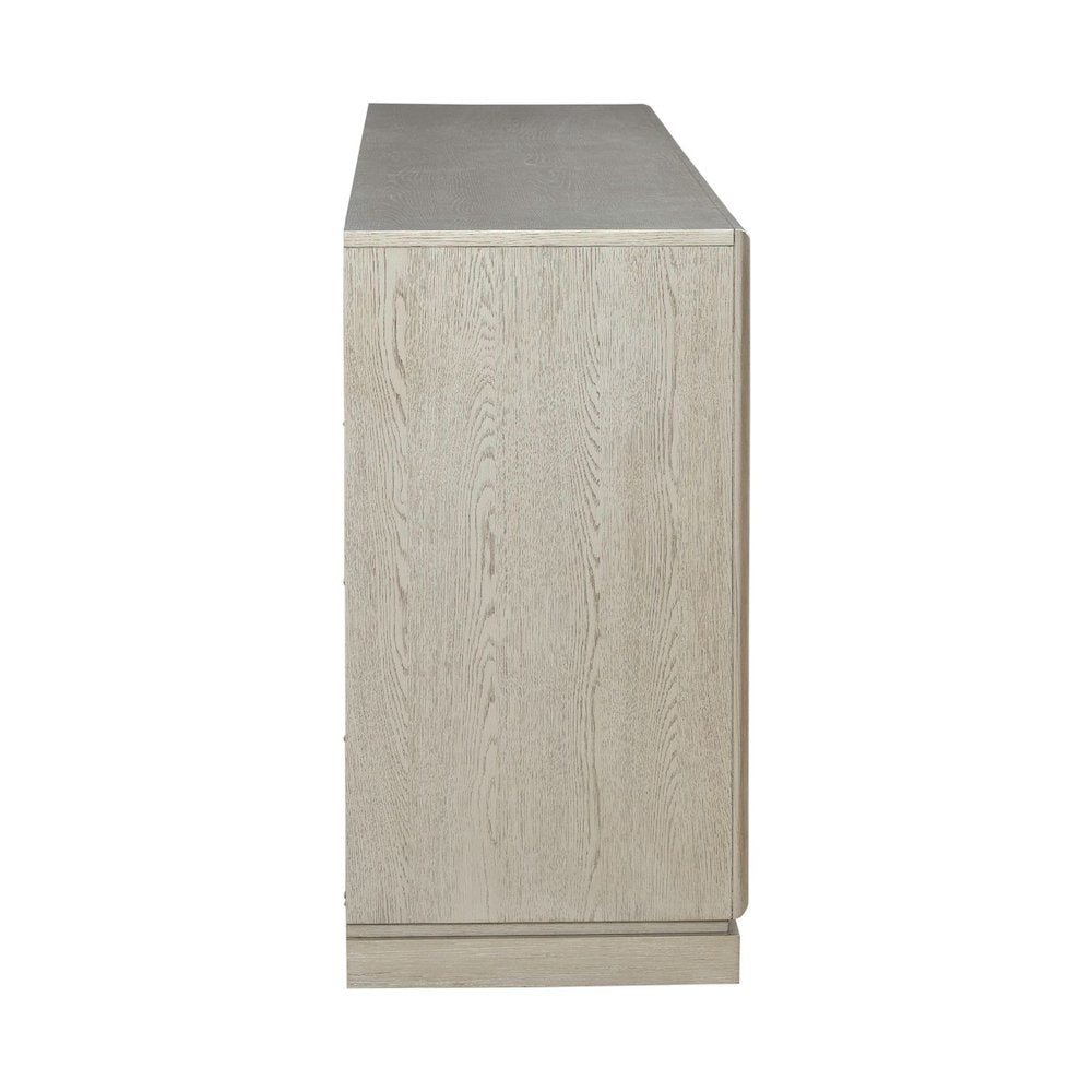 Dahlia Accent Console - Champagne Silver