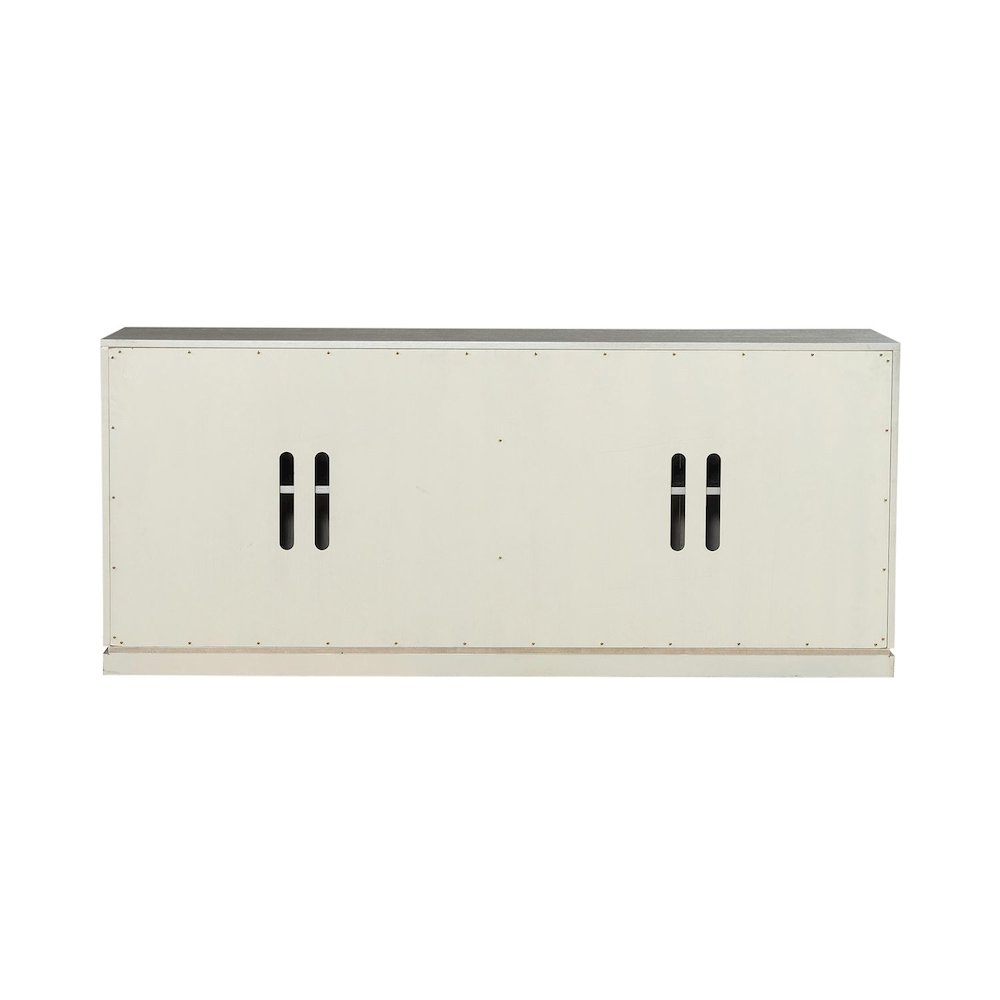 Dahlia Accent Console - Champagne Silver