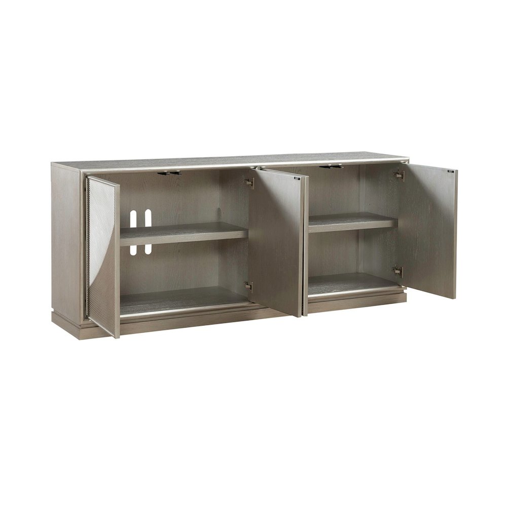 Dahlia Accent Console - Champagne Silver