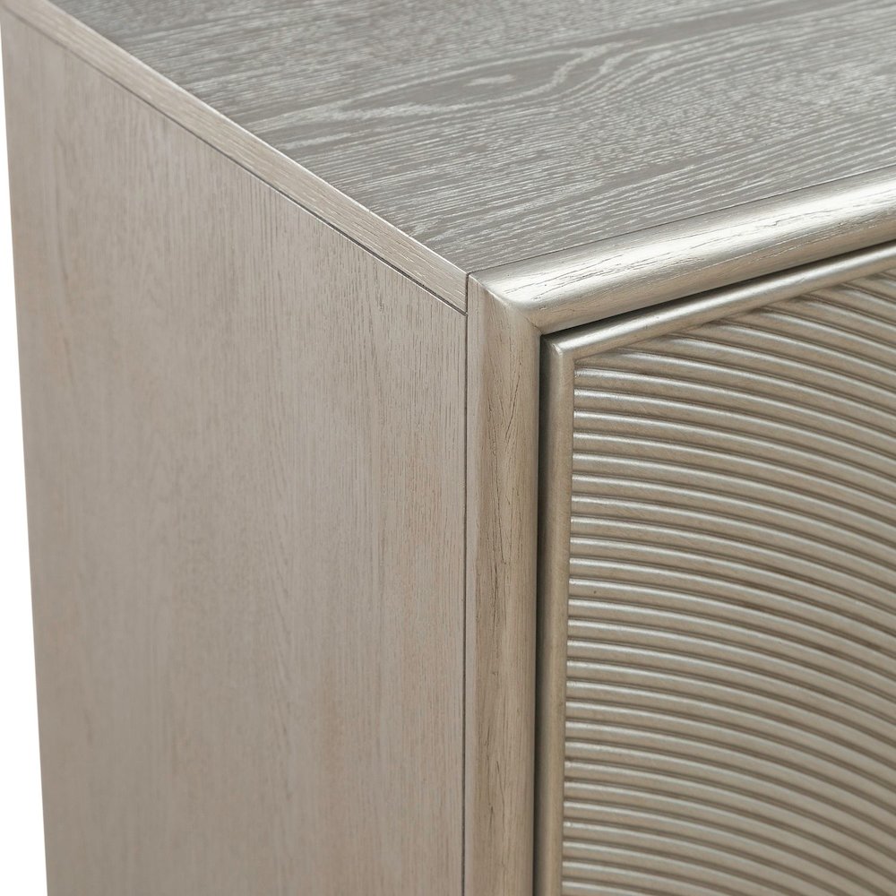 Dahlia Accent Console - Champagne Silver