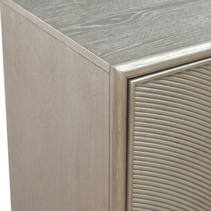 Dahlia Accent Console - Champagne Silver
