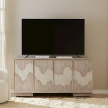 Terrace Storage 4 Door Accent Cabinet Eclectic Natural Wood Design - Grey Brown