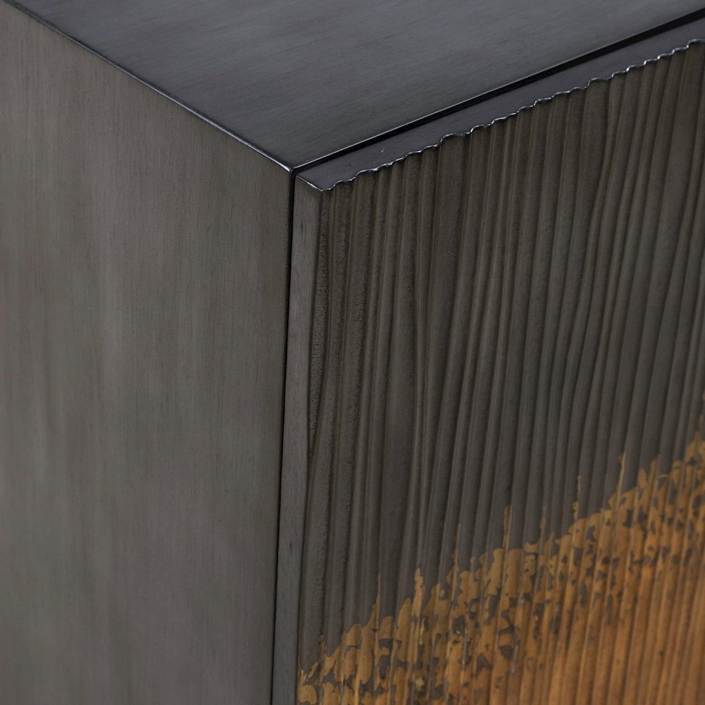 Fiore 4 Door Accent Cabinet  - Satin Espresso