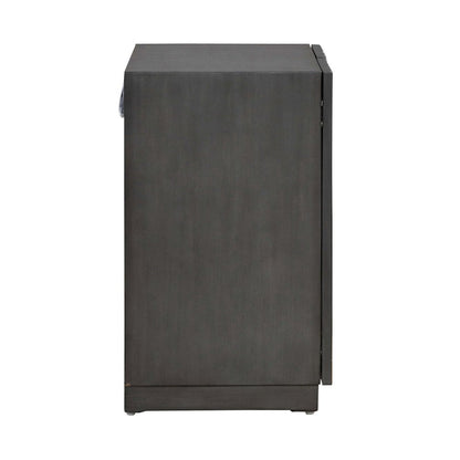 Fiore Storage 2 Door Accent Cabinet Eclectic Dancing Gold Flame - Satin Espresso