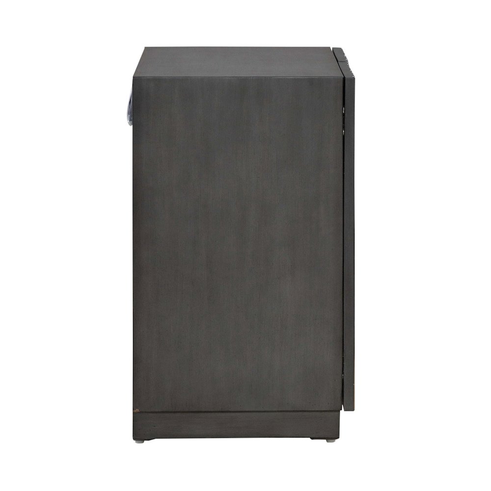 Fiore Storage 2 Door Accent Cabinet Eclectic Dancing Gold Flame - Satin Espresso