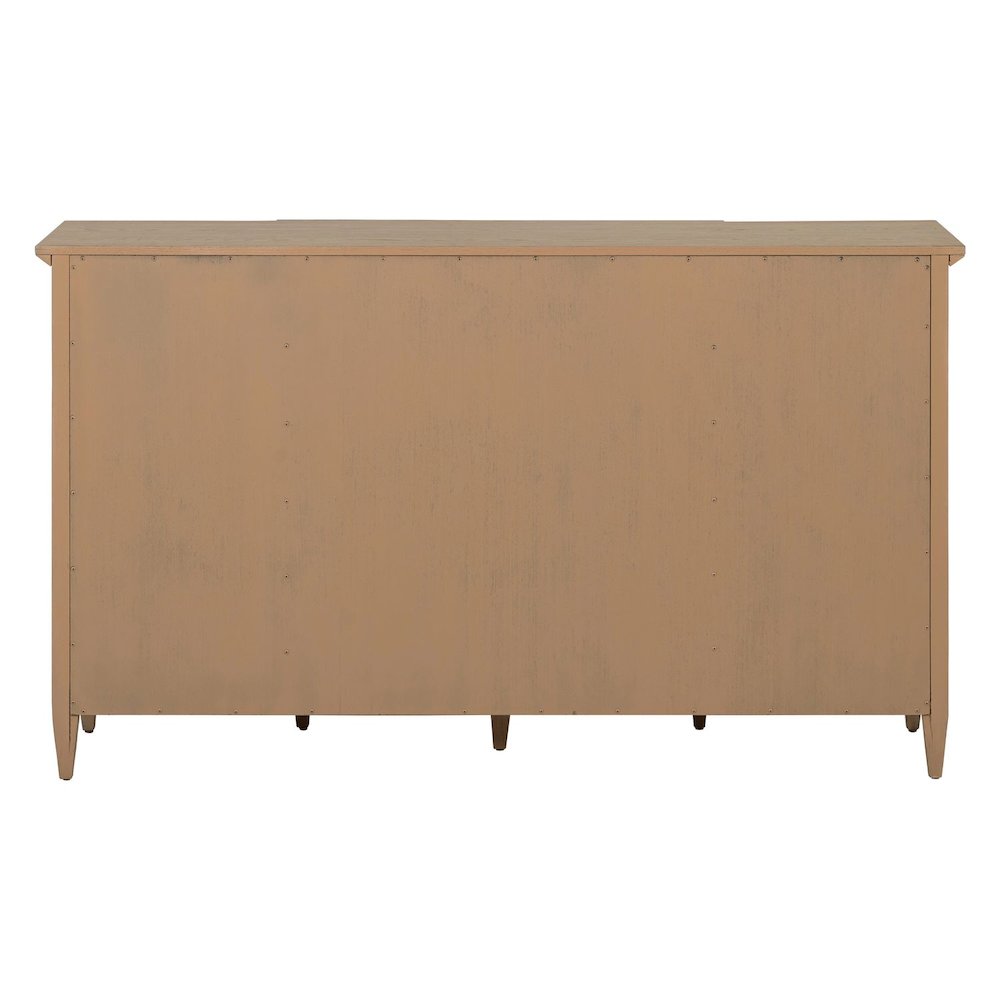 Pavilion 4 Door Accent Cabinet - Arched Soft Close Doors - Natural Oak Wood