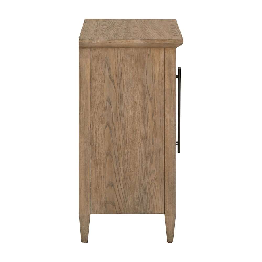 Pavilion 2 Door Accent Cabinet Eclectic Glass Door - Natural Oak Wood