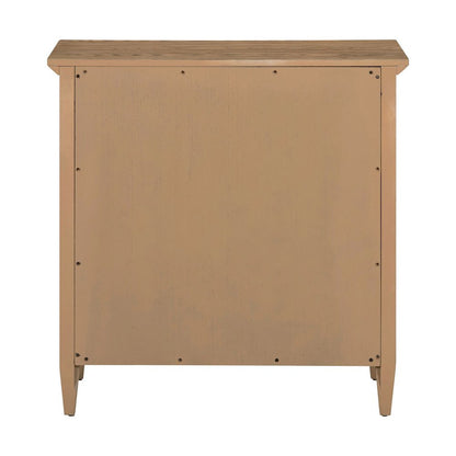 Pavilion 2 Door Accent Cabinet Eclectic Glass Door - Natural Oak Wood