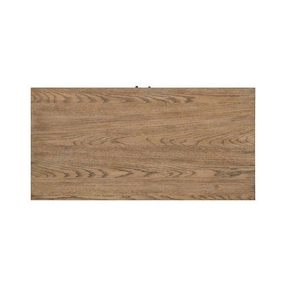 Pavilion 2 Door Accent Cabinet Eclectic Glass Door - Natural Oak Wood
