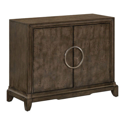 Lexington Park 2 Door Accent Cabinet with Burl Wood Front - Chai Spice