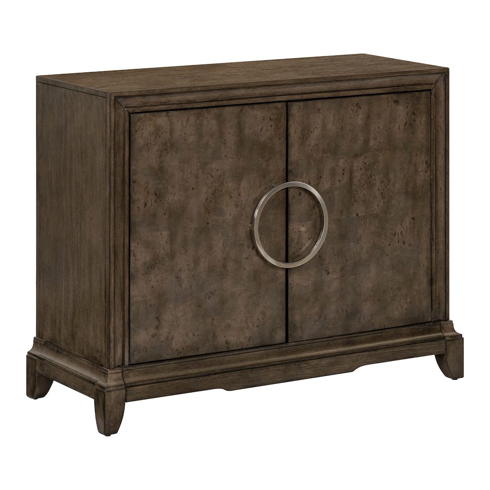 Lexington Park 2 Door Accent Cabinet with Burl Wood Front - Chai Spice