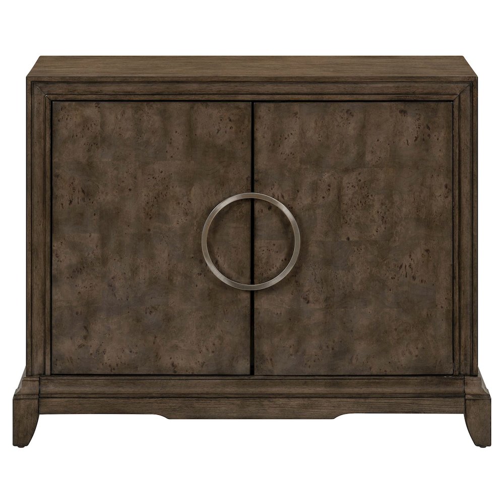 Lexington Park 2 Door Accent Cabinet with Burl Wood Front - Chai Spice