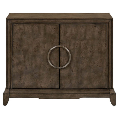 Lexington Park 2 Door Accent Cabinet with Burl Wood Front - Chai Spice