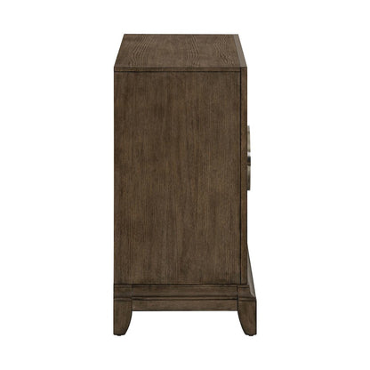 Lexington Park 2 Door Accent Cabinet with Burl Wood Front - Chai Spice